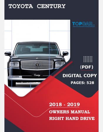 toyota century 2018-2019 owners manual in english